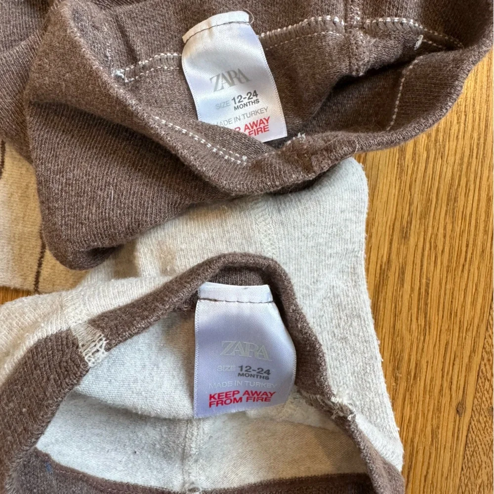 4/$20 Zara toddler stocking set Brown and Cream Knit bear foot sz 12-24 months - Picture 3 of 3
